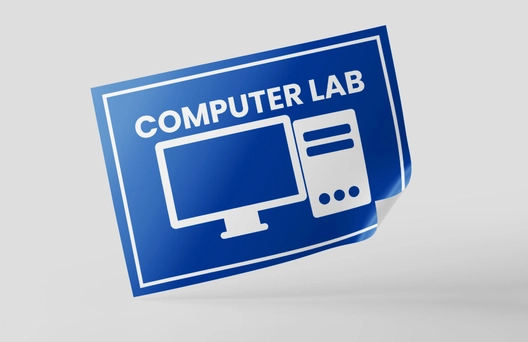 School Computer Lab Sign Template