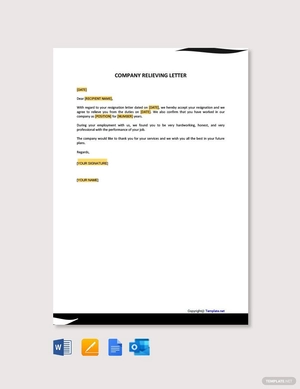 Company Relieving Letter