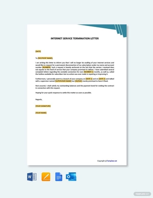 Internet Service Termination Letter