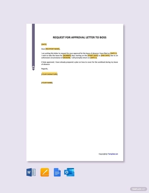 Request for Approval Letter to Boss