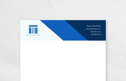 College Education Letterhead Template