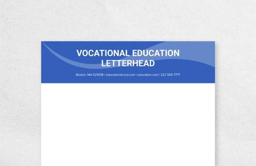 Vocational Education Letterhead Template