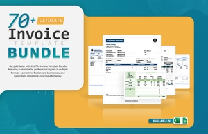70+ Ultimate Invoice Template Bundle