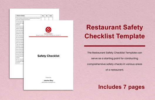 Restaurant Safety Checklist Template