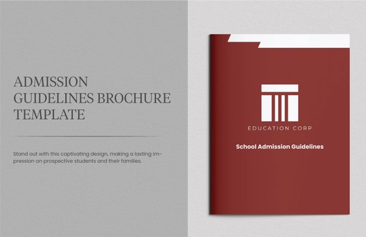 Admission Guidelines Brochure Template
