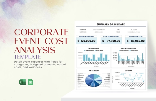 Corporate Event Cost Analysis Template