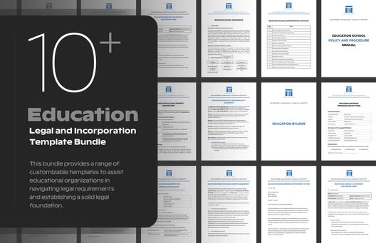 10+ Education Legal and Incorporation Template Bundle