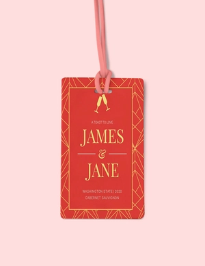 Newlyweds Wedding Label Template