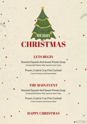 Christmas Drinks Menu Template