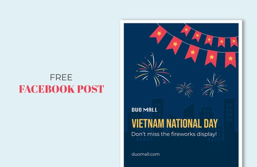 Vietnam National Day Facebook Vertical Post