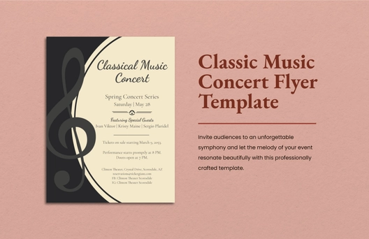 Classic Music Concert Flyer Template