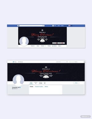 Christmas Facebook and Twitter Cover Page Template