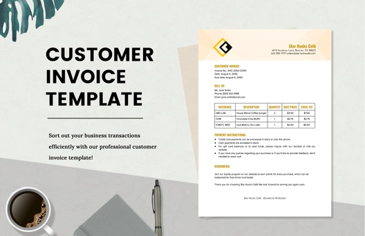 Customer Invoice Template Customer Invoice Template