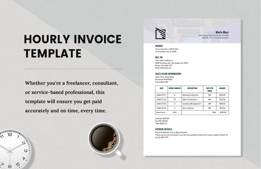 Hourly Invoice Template