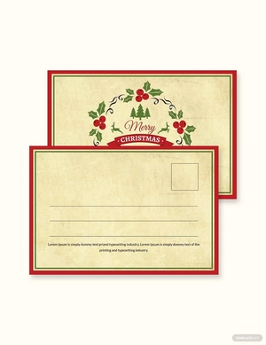 Simple Christmas Postcard Template