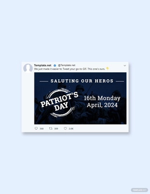 Patriot's Day Twitter Post Template