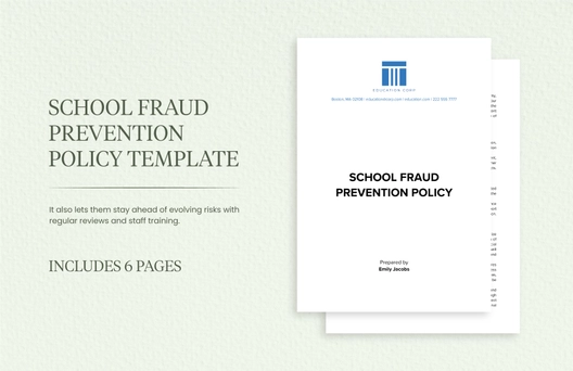 School Fraud Prevention Policy Template