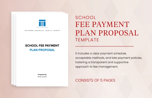 School Fee Payment Plan Proposal Template