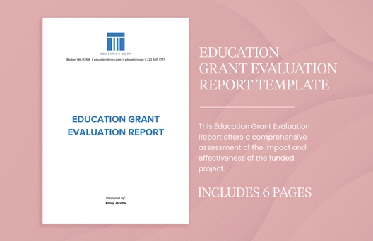 Education Grant Evaluation Report Template Education Grant Evaluation Report Template