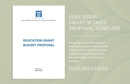 Education Grant Budget Proposal Template