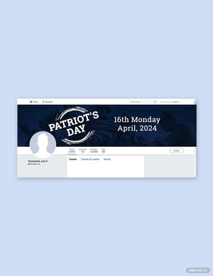 Patriot's Day Twitter Header Cover Template