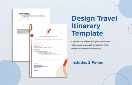 Design Travel Itinerary Template