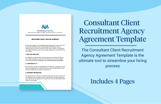 Consultant Client Recruitment Agency Agreement Template
