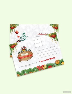 Christmas Brochure Postcard Template