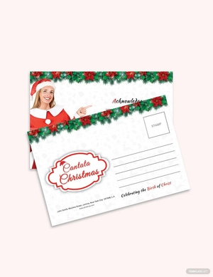 Cantata Christmas Postcard Template