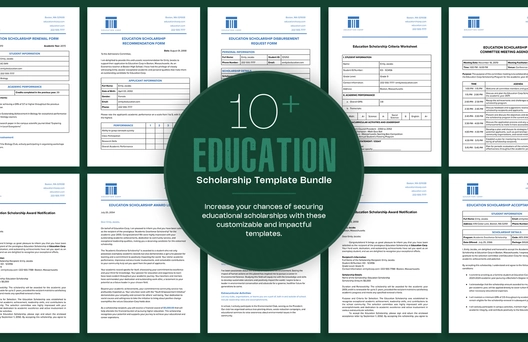 10+ Education Scholarship Template Bundle