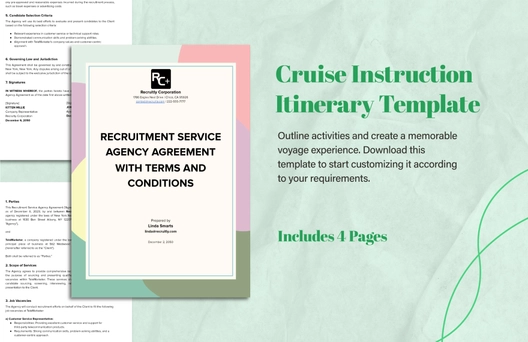 Recruitment Service Agency Agreement with Terms and Conditions