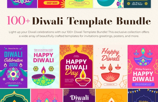 100+ Diwali Template Bundle