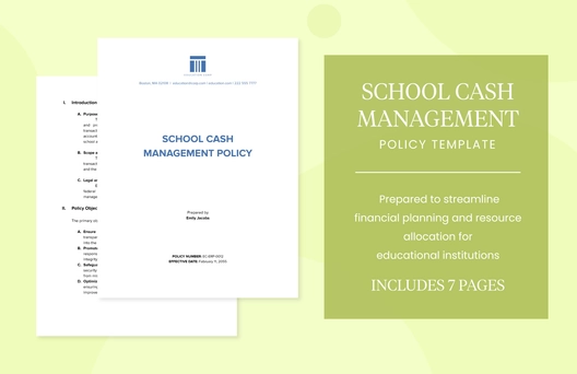 School Cash Management Policy Template