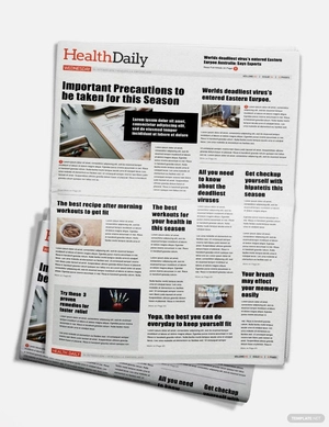 Health Newspaper Template Health Newspaper Template
