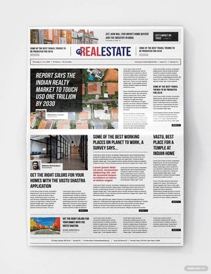 Real Estate Newspaper Template Real Estate Newspaper Template