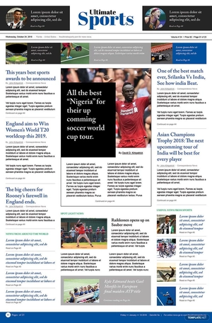 Sports Newspaper Template Sports Newspaper Template