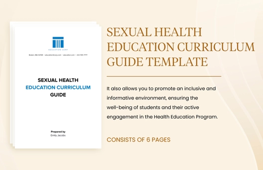 Sexual Health Education Curriculum Guide Template