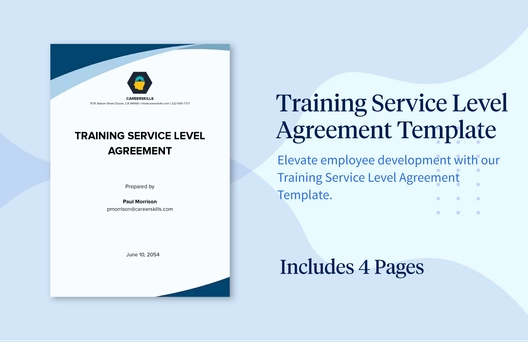 Training Service Level Agreement Template