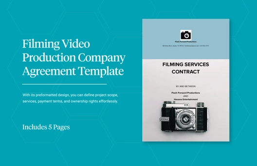 Filming Video Production Company Agreement Template Filming Video Production Company Agreement Template