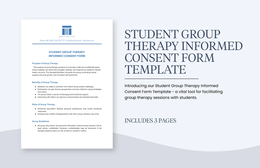 Student Group Therapy Informed Consent Form Template