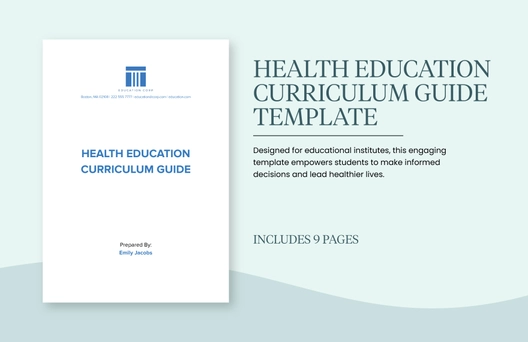 Health Education Curriculum Guide Template