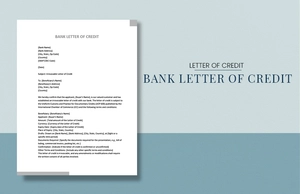 Bank Letter Of Credit