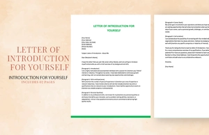 Letter Of Introduction For Yourself Letter Of Introduction For Yourself