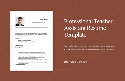 Professional Teacher Assistant Resume Template