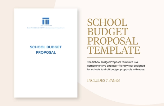 School Budget Proposal Template