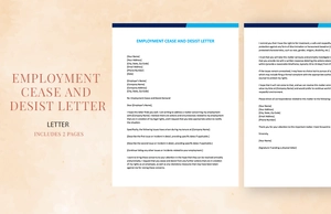 Employment Cease and Desist Letter