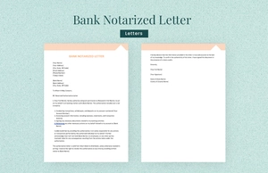 Bank Notarized Letter