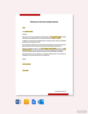 Proposal Letter for Catering Services