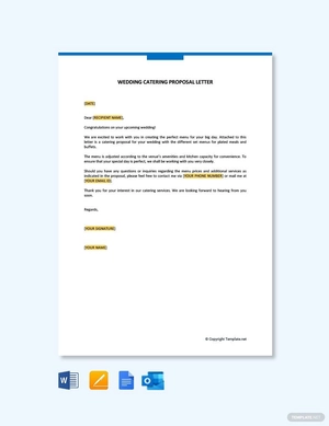Wedding Catering Proposal Letter Wedding Catering Proposal Letter
