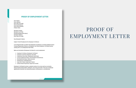 Proof of Employment Letter
